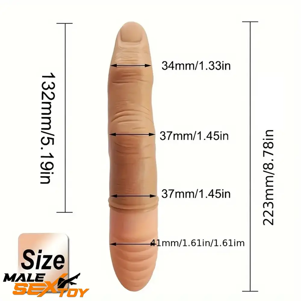 8.78in Vibrating Heating Finger Big Automatic Dildo For G Spot Female Male Sex Toy