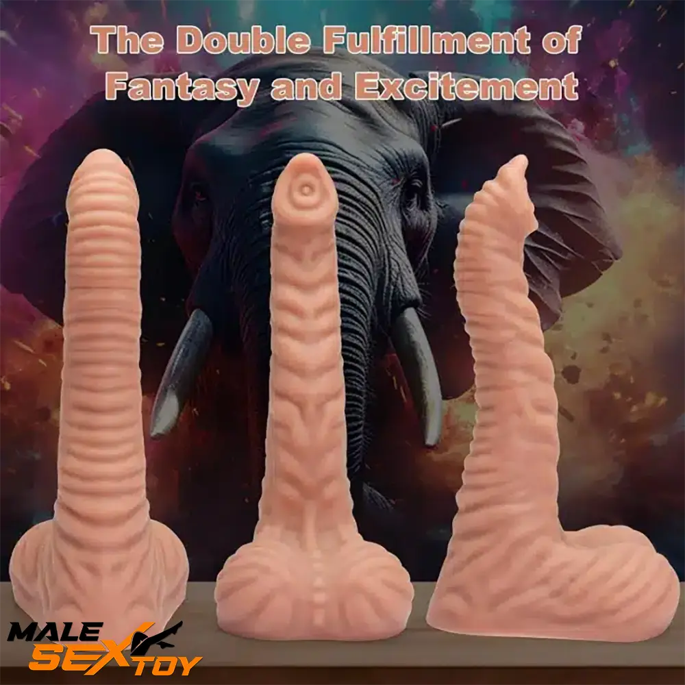 9.25in Big Silicone Soft Animal Elephant Trunk Dildo For Sex Female Male Sex Toy