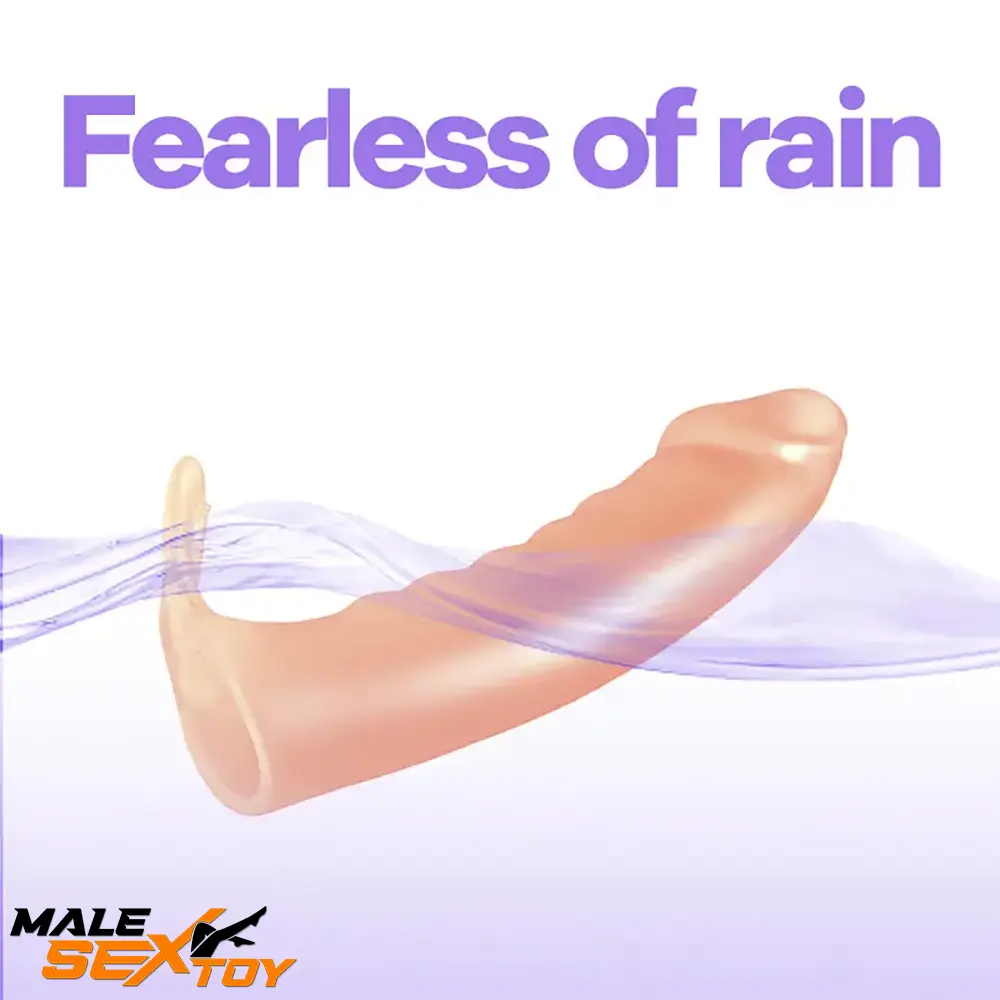 3.42in Middle Finger Sleeve Cock Dildo For Anal Prostate Penis G Spot Male Sex Toy