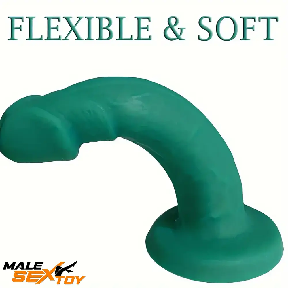 6.49in Real Lifelike Silicone Soft Dildo For Anus Female Stimulation Male Sex Toy