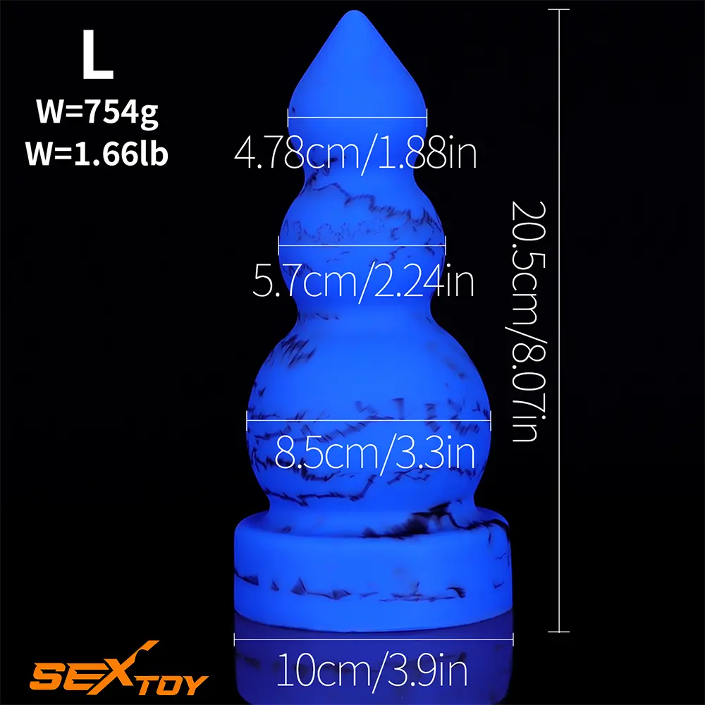 4.13in 6.1in 8.07in 11.43in Fantasy Silicone Soft Butt Plug Female Dildo Male Sex Toy