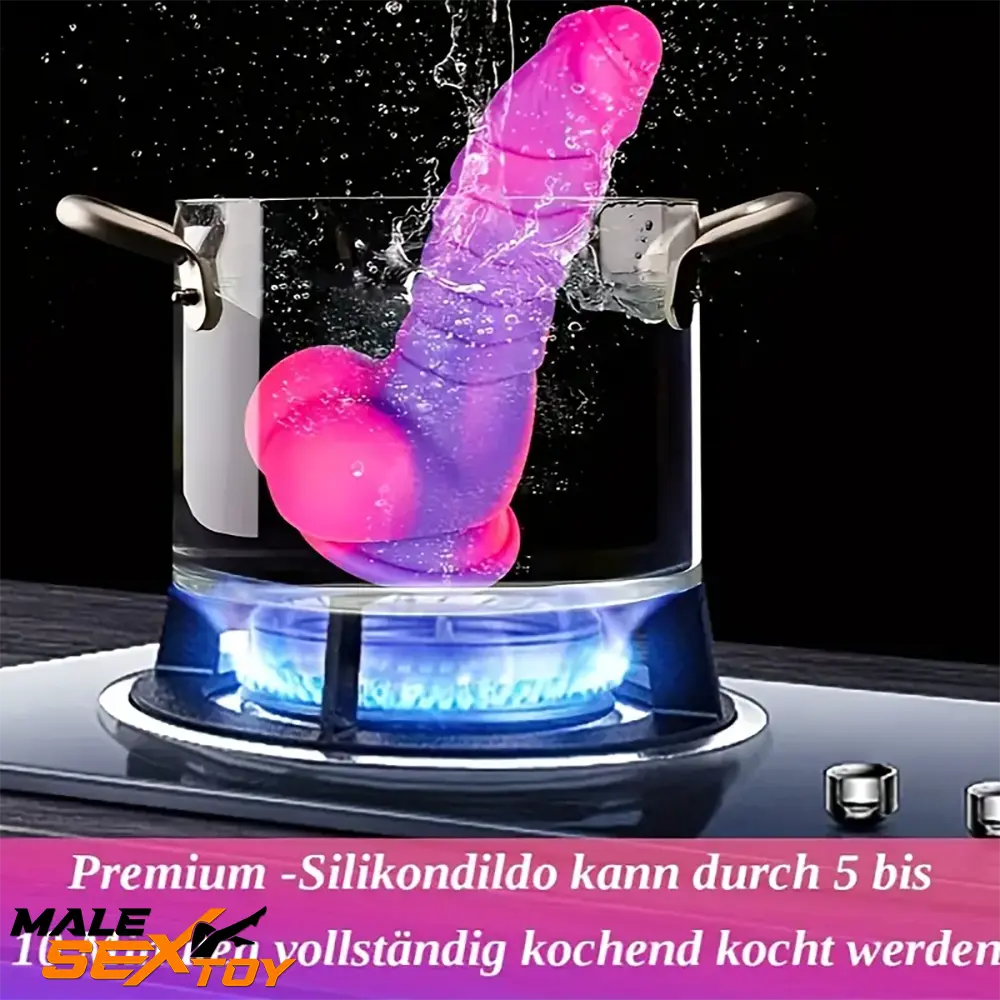 7.48in Uncut Fantasy Silicone Soft Dildo For Anal Prostate Fucking Male Sex Toy