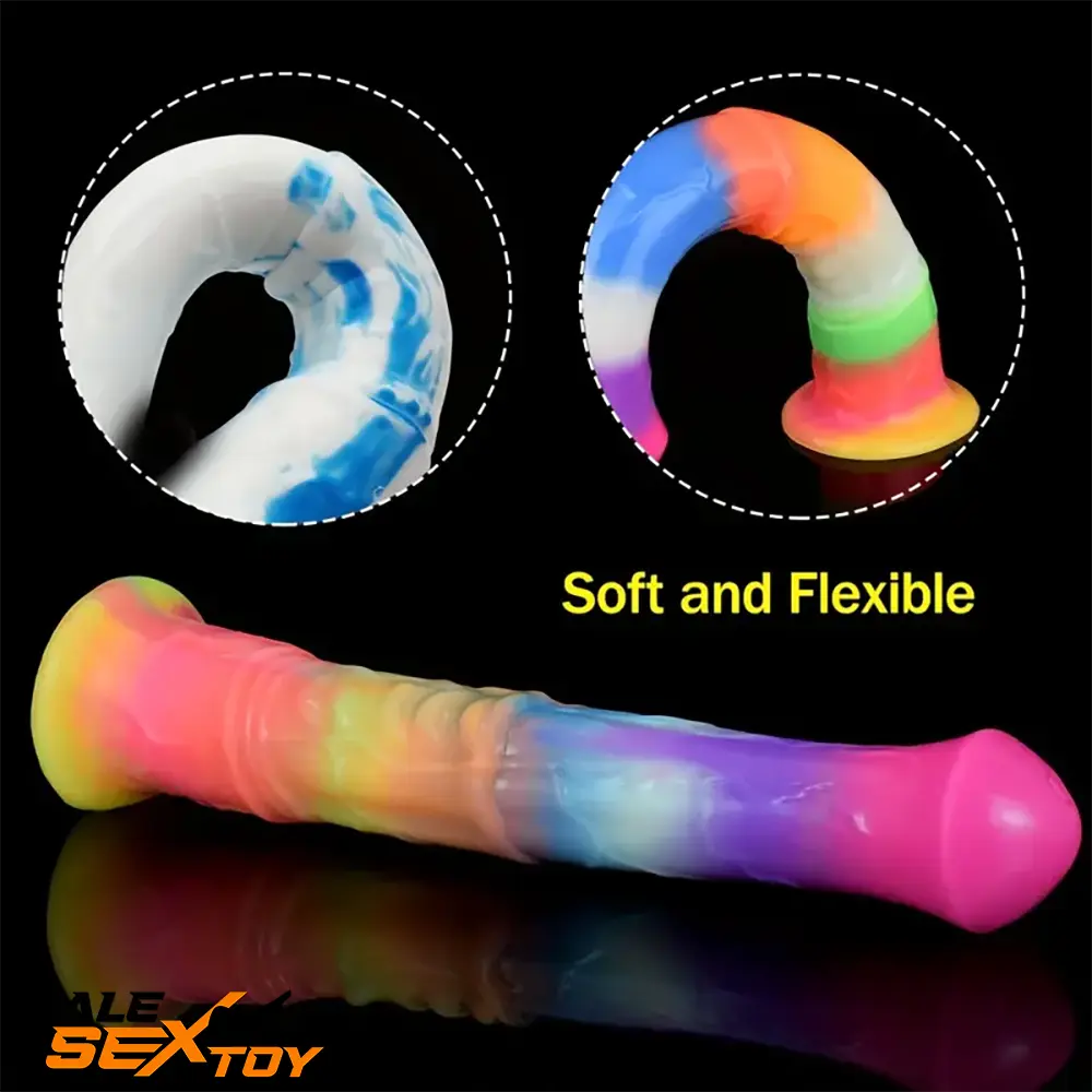 11.61in Big Silicone Cock Horse Luminous Animal Dildo BDSM Sex Love Male Sex Toy