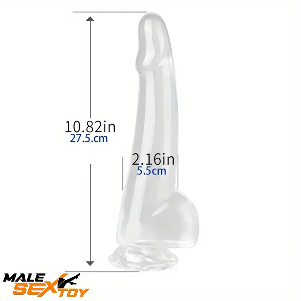 5.9in 7.08in 8.07in 9.64in 10.82in Crystal Clear Dildo For Female Male Sex Toy