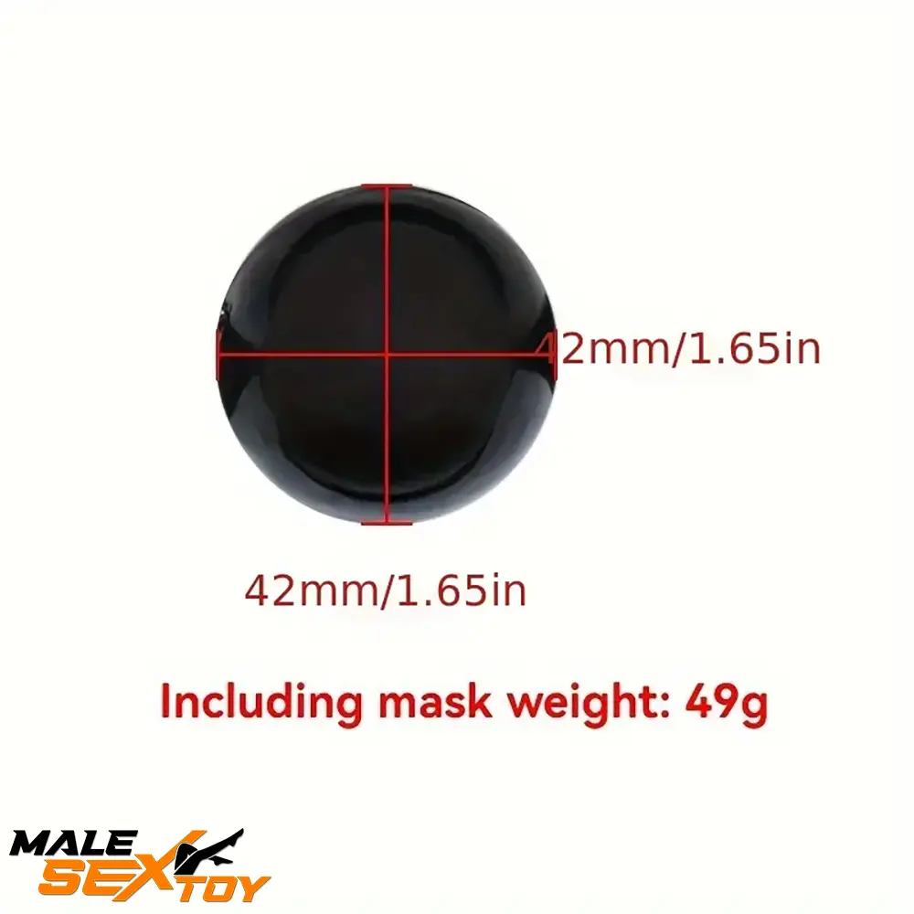 3.11in Wearable Mouth Face Mask Black Mini Dildo For BDSM Flirting Male Sex Toy