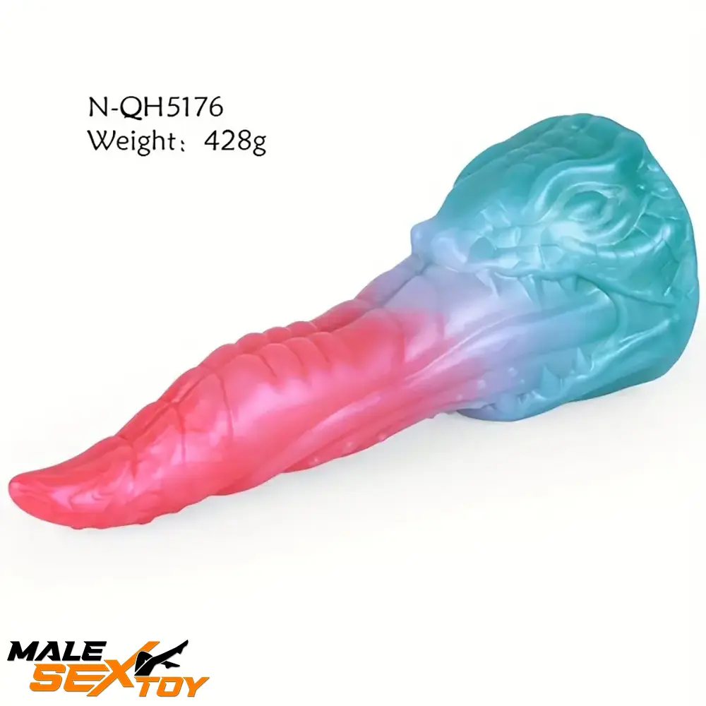 8.18in Dragon Monster Real Silicone Soft Dildo Penis Anal Masturbation Male Sex Toy