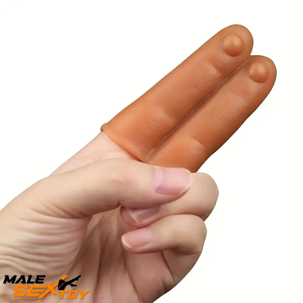 2.95in Mini Finger Dildo Spiked Sex Toy For G Spot Penis Stimulation Male Sex Toy