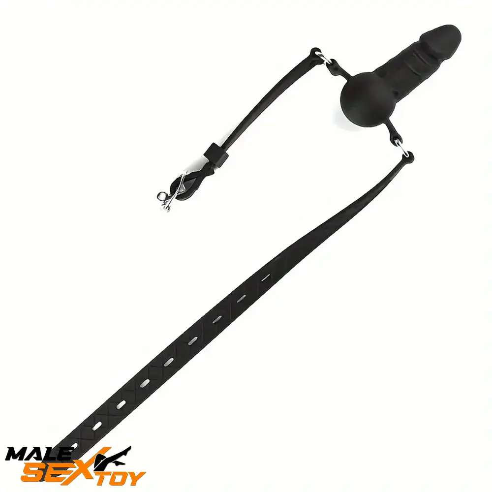 3.93in Mini Black Mouth Gag Dildo For Face Wearing Orgasm Sex Love Male Sex Toy