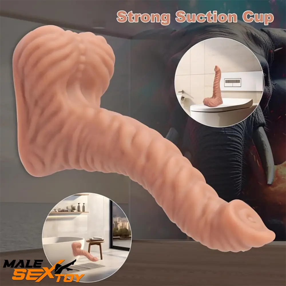 9.25in Big Silicone Soft Animal Elephant Trunk Dildo For Sex Female Male Sex Toy