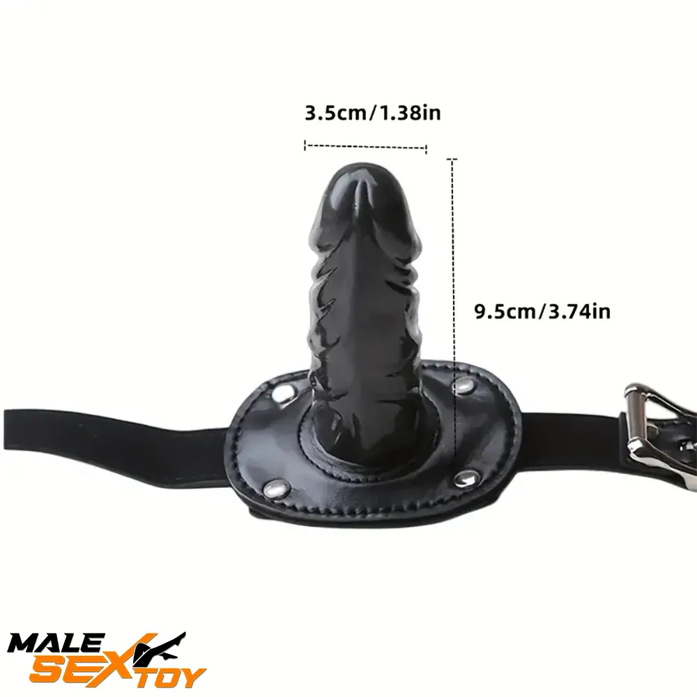 2.17in 3.74in Small Face Chine Dildo BDSM Penis Toy With PU Leather Male Sex Toy