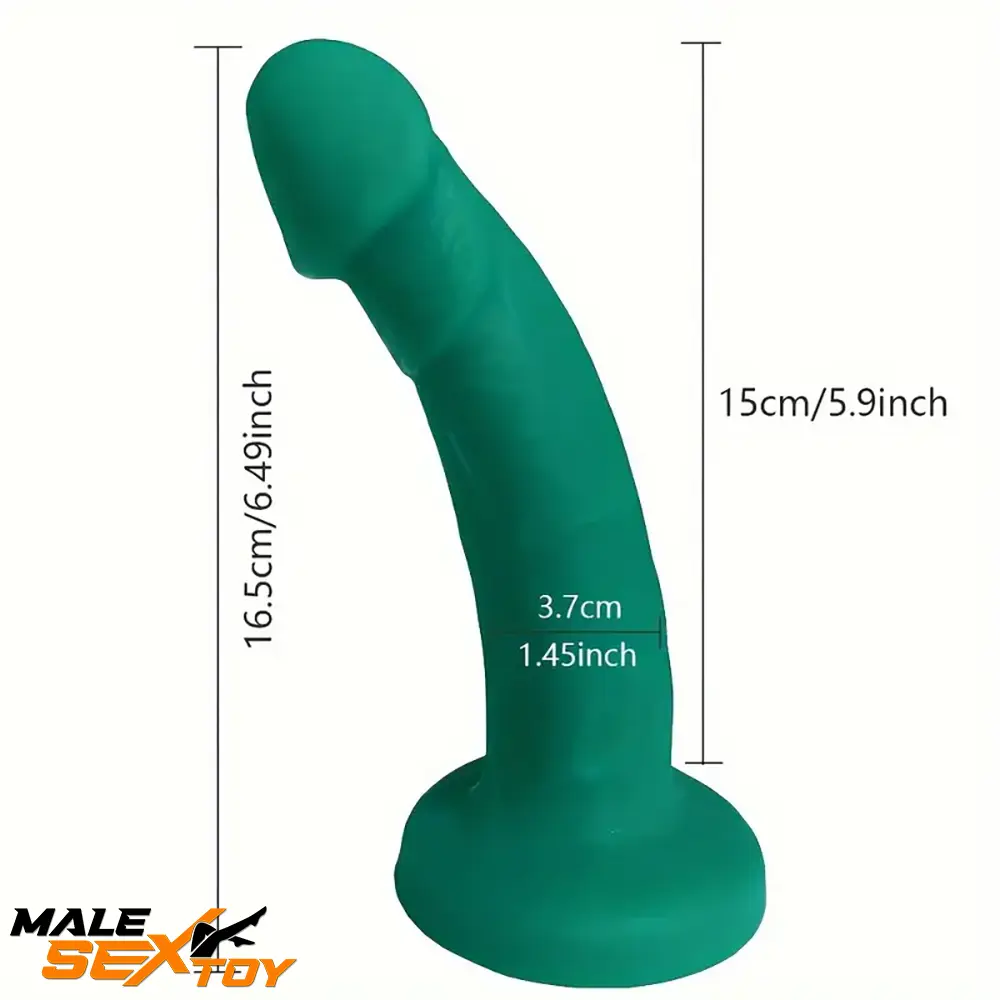 6.49in Real Lifelike Silicone Soft Dildo For Anus Female Stimulation Male Sex Toy