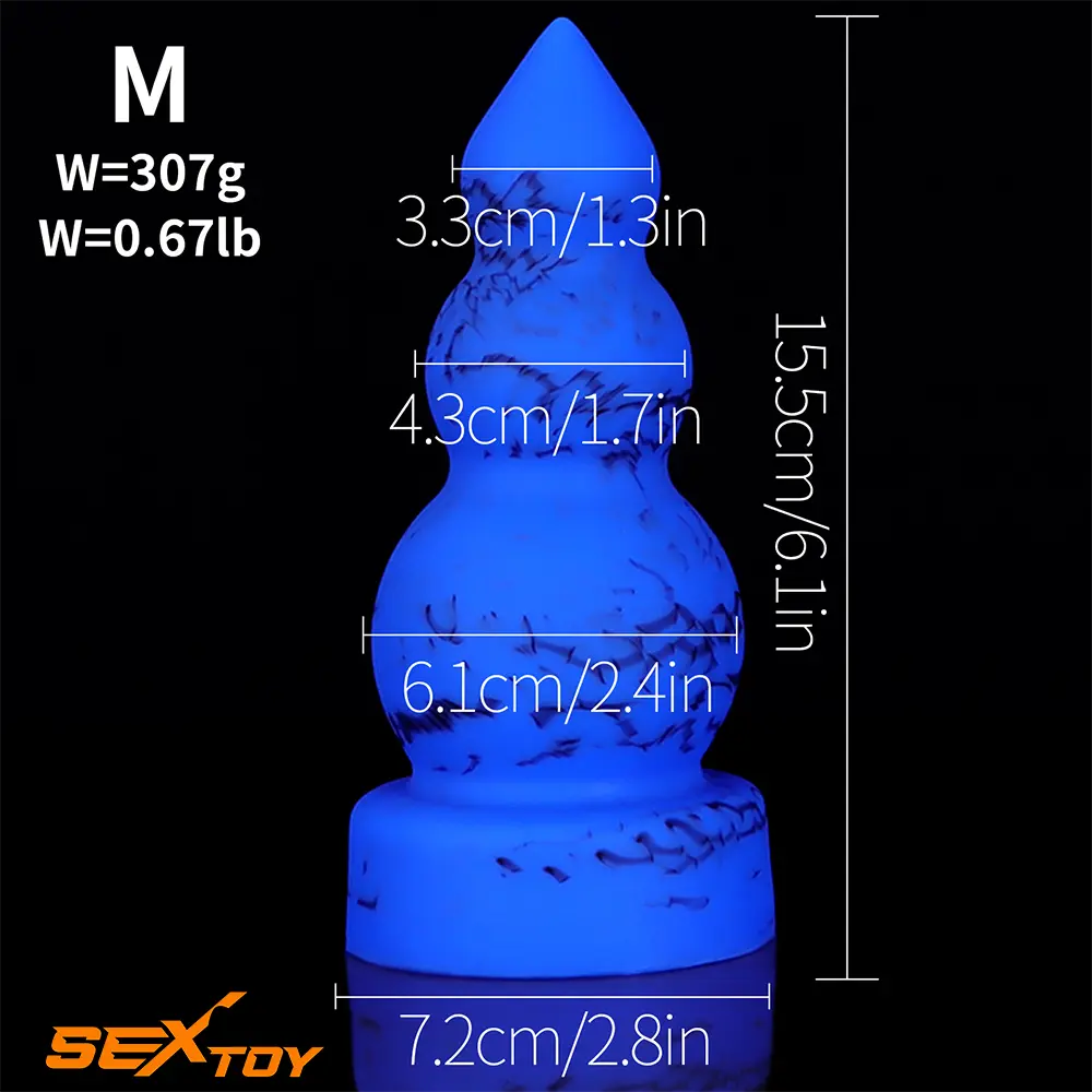 4.13in 6.1in 8.07in 11.43in Fantasy Silicone Soft Butt Plug Female Dildo Male Sex Toy