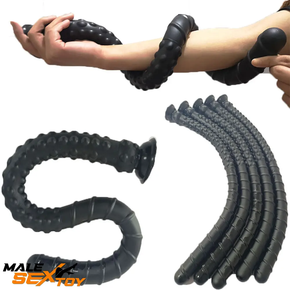 27.56in Silicone Soft Huge Long Spiked Penis Rebar Dildo Butt Plug Male Sex Toy