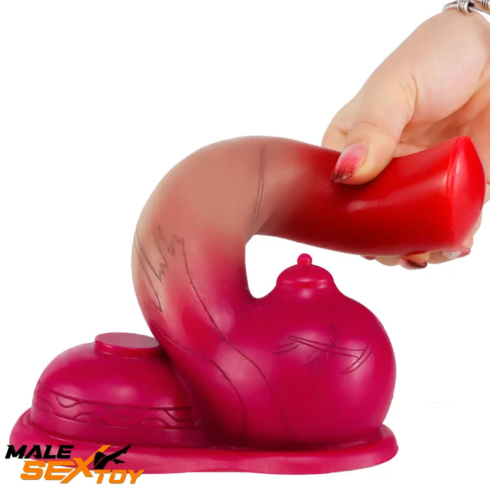 8.5in Teapot Fantasy Silicone Soft Big Dildo For Clit Increased Stimulation Male Sex Toy