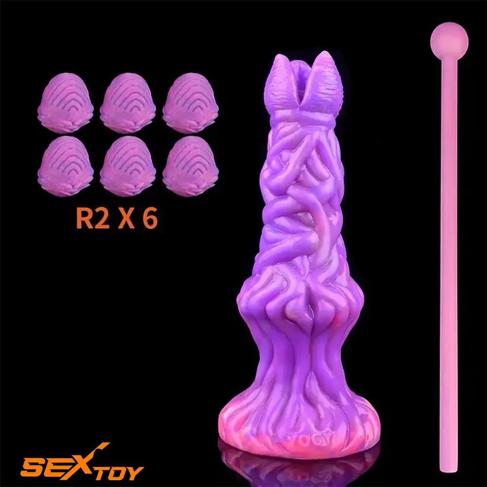 7.99in Luminous Ovipositor Silicone Dildo For Anal Vaginal Sex Love Male Sex Toy