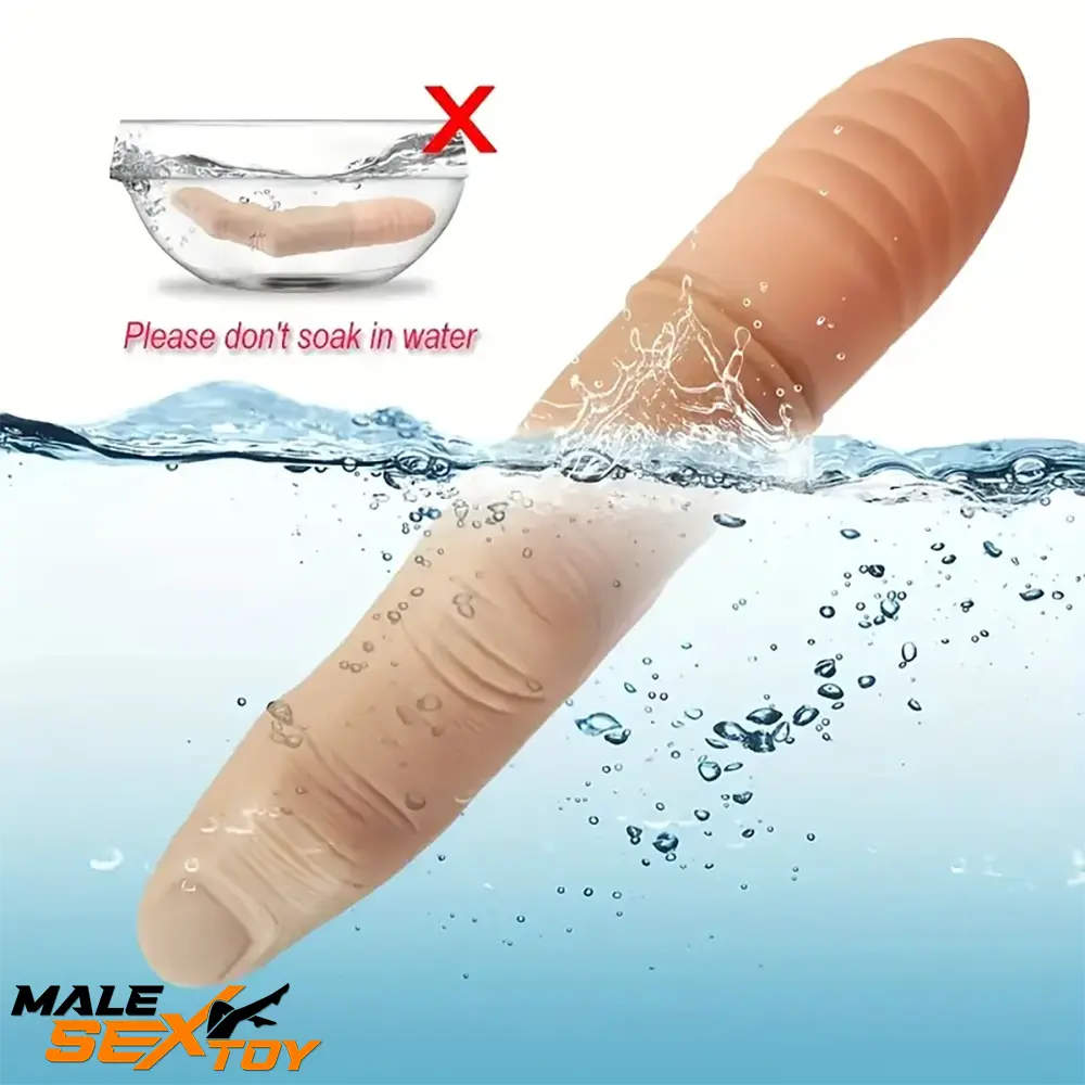 8.78in Vibrating Heating Finger Big Automatic Dildo For G Spot Female Male Sex Toy