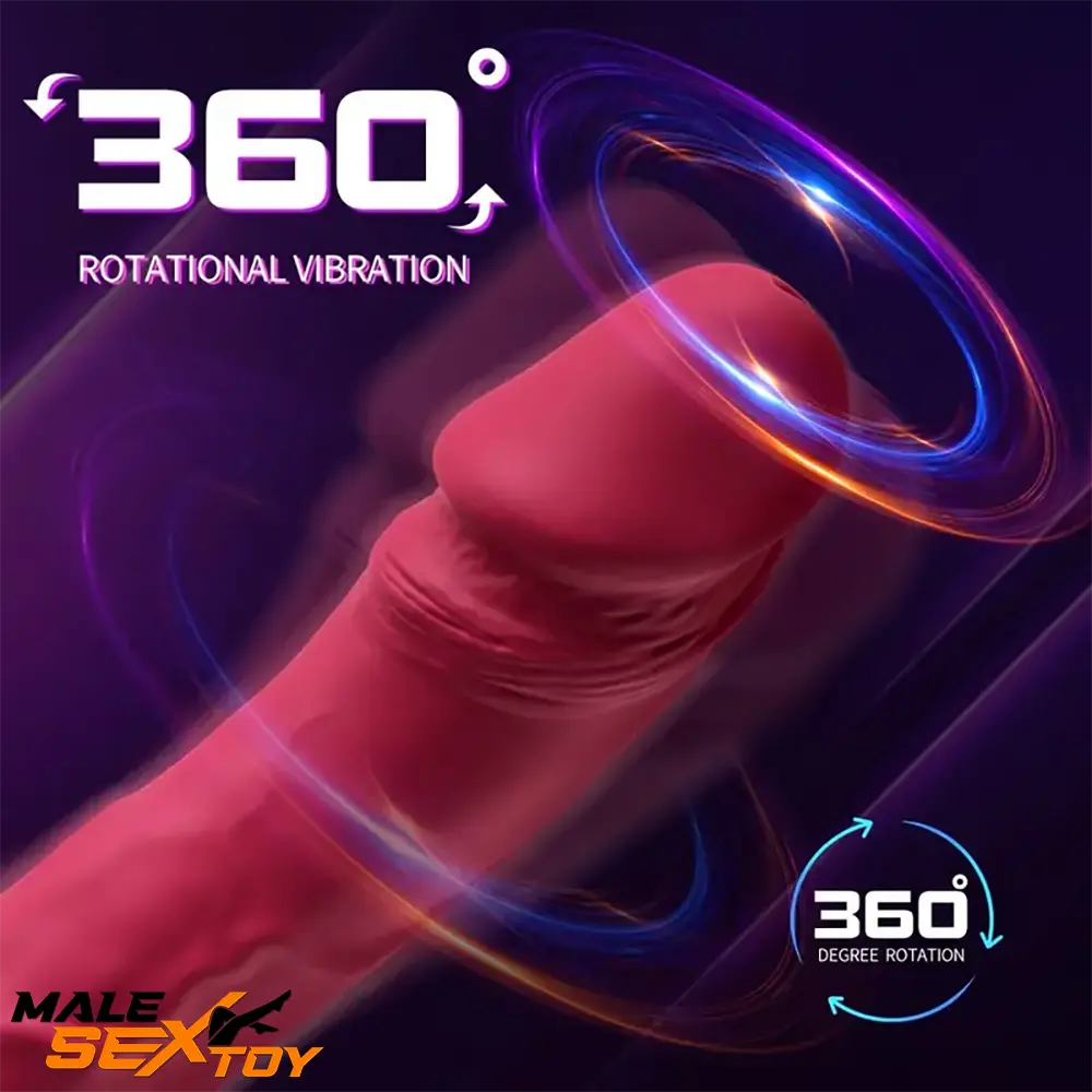8.19in Big Vibrating Rotation Auto Dildo BDSM Sex Toy For Masturbation Male Sex Toy