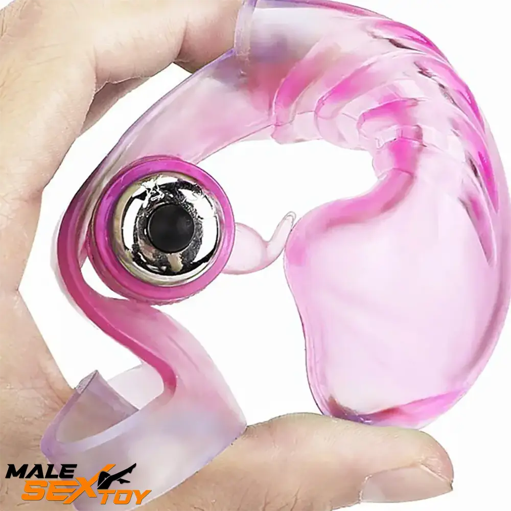 6.3in Vibrating Middle Finger Sleeve Cock Soft Jelly Crystal Penis Dildo Male Sex Toy