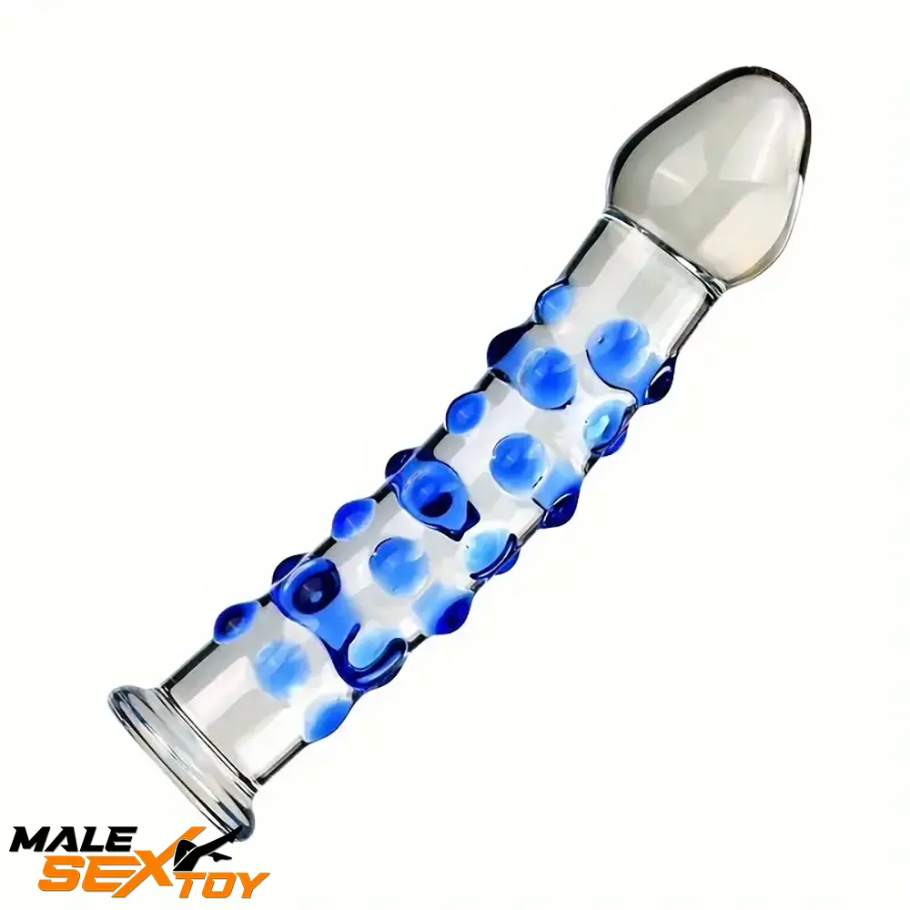 6.9in Clear Spiked Spiral Glass Dildo For Anal Vaginal Stimulation Sex Male Sex Toy