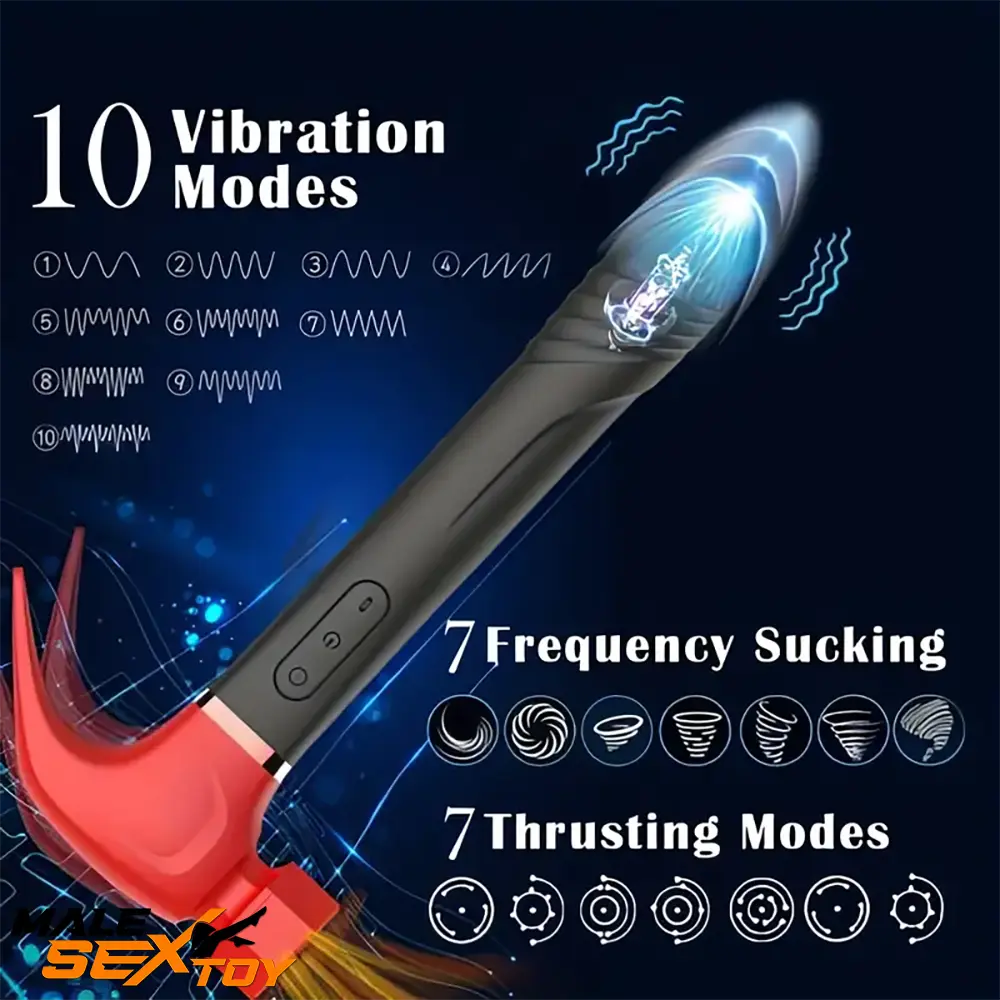 10.6in Silicone Soft Thrusting Sucking Swing Flapping Beating Cock Dildo Male Sex Toy