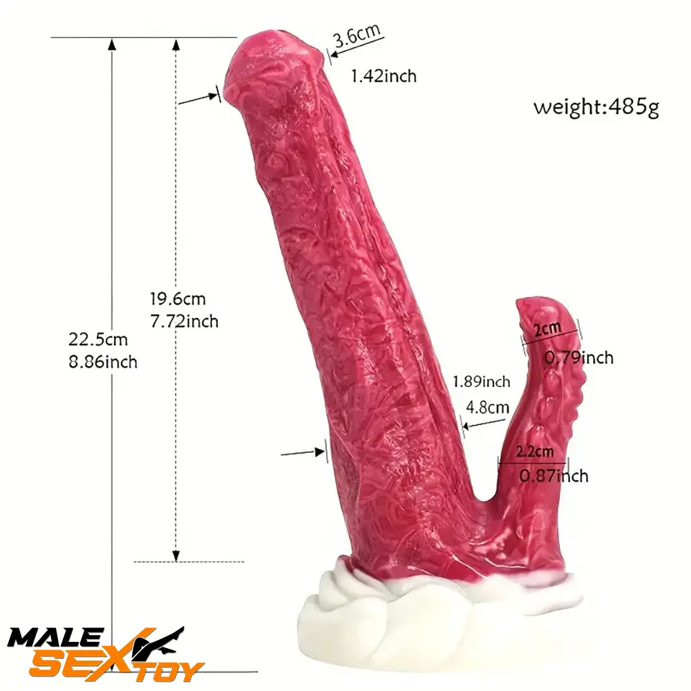 8.86in Ejaculating Big Silicone Soft Odd Dildo For Men Female Love Male Sex Toy
