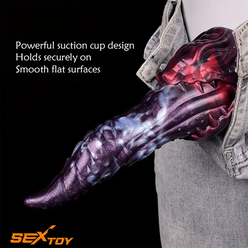8.18in Dragon Monster Real Silicone Soft Dildo Penis Anal Masturbation Male Sex Toy