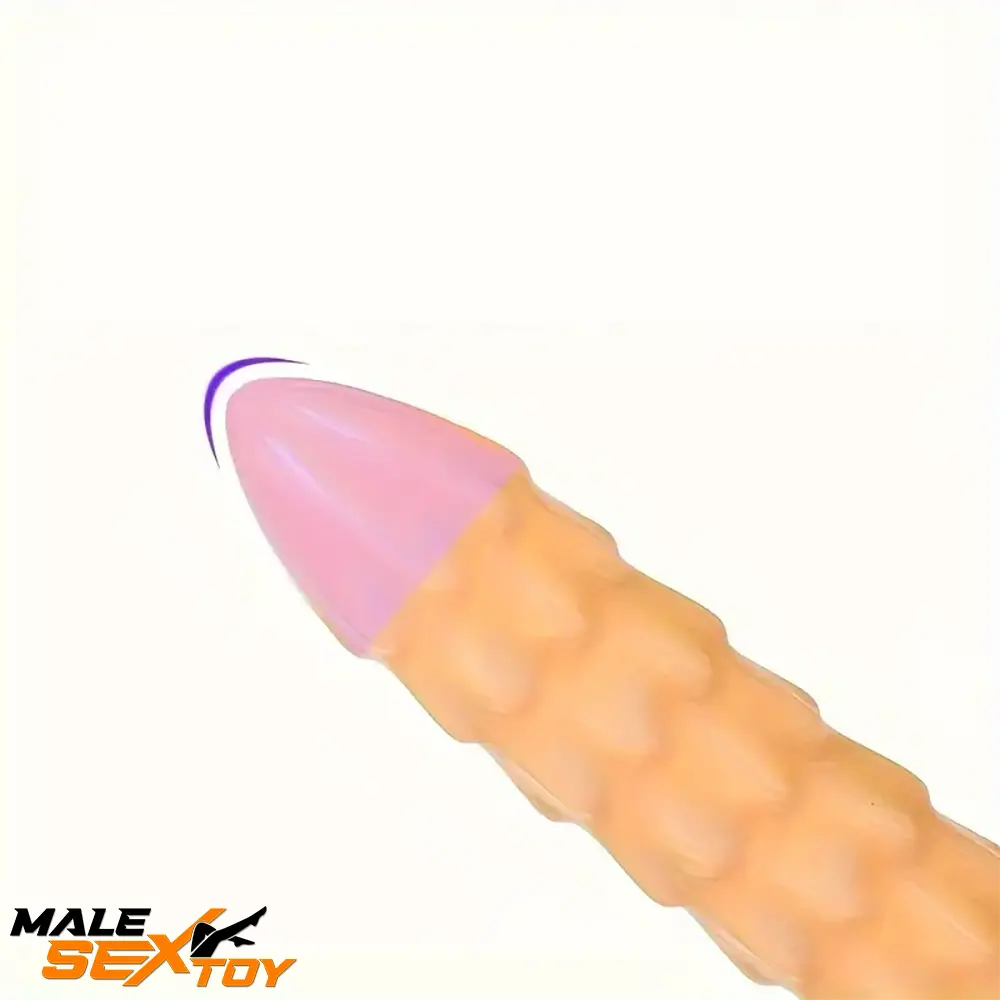 12.9in Big Spiked Long Skinny Dildo For Anus Stimulation With Scales Male Sex Toy