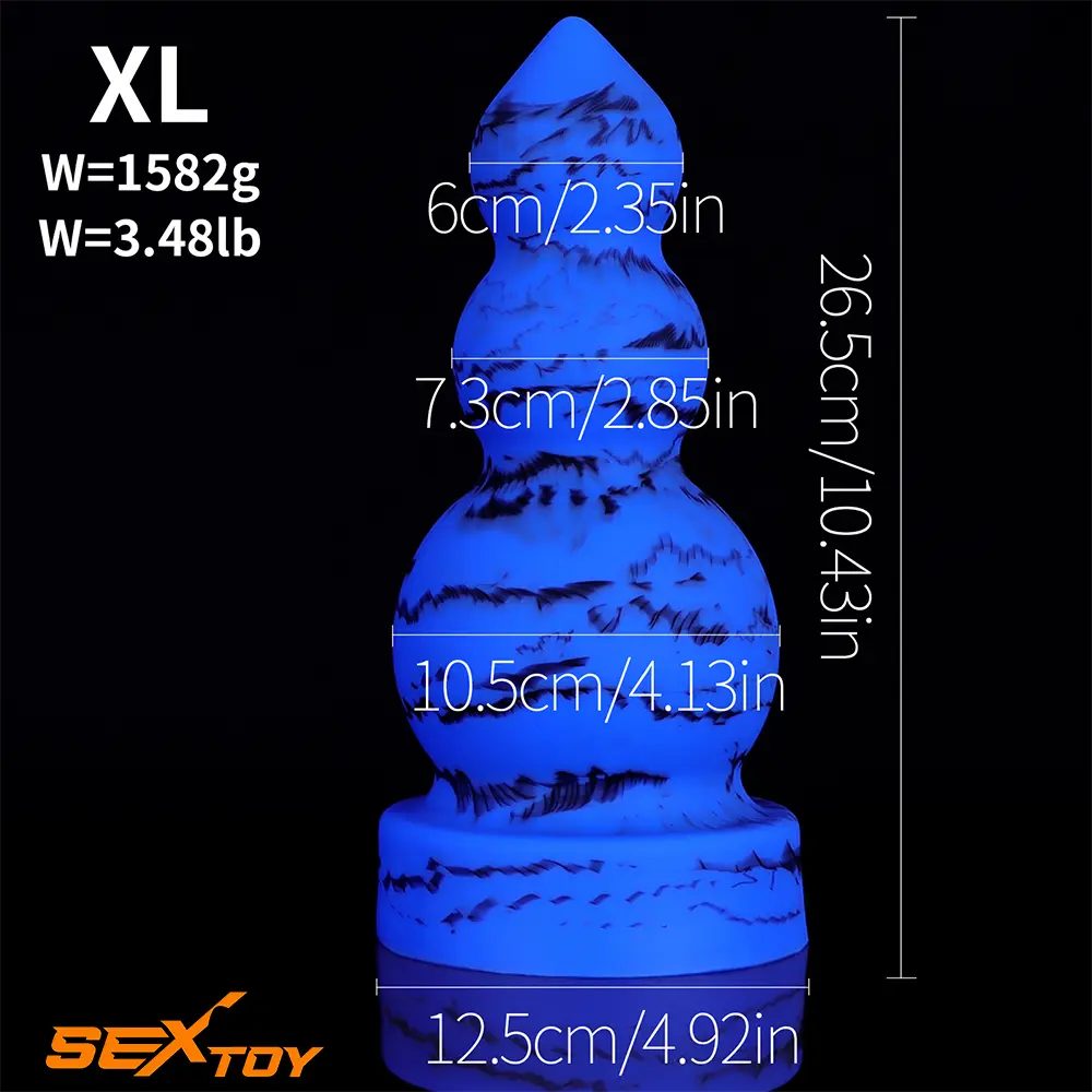 4.13in 6.1in 8.07in 11.43in Fantasy Silicone Soft Butt Plug Female Dildo Male Sex Toy