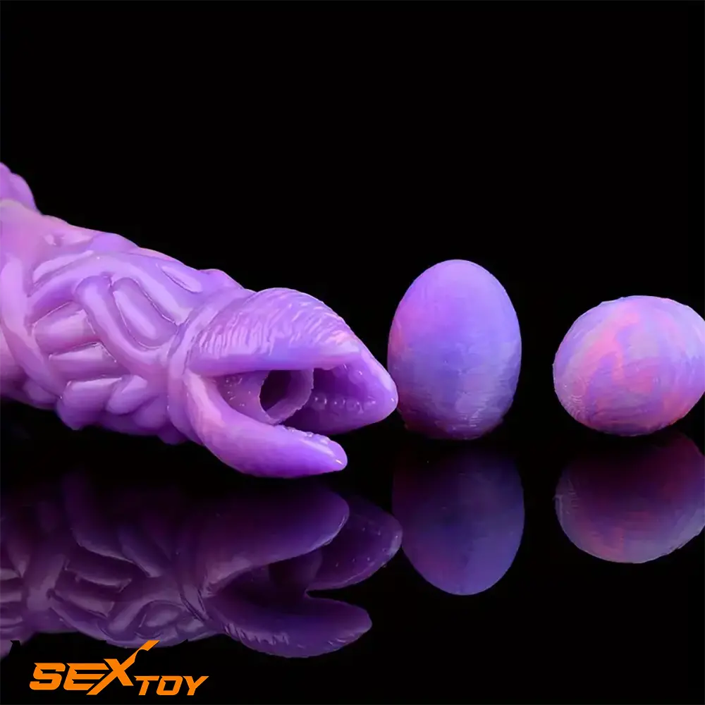 7.99in Luminous Ovipositor Silicone Dildo For Anal Vaginal Sex Love Male Sex Toy