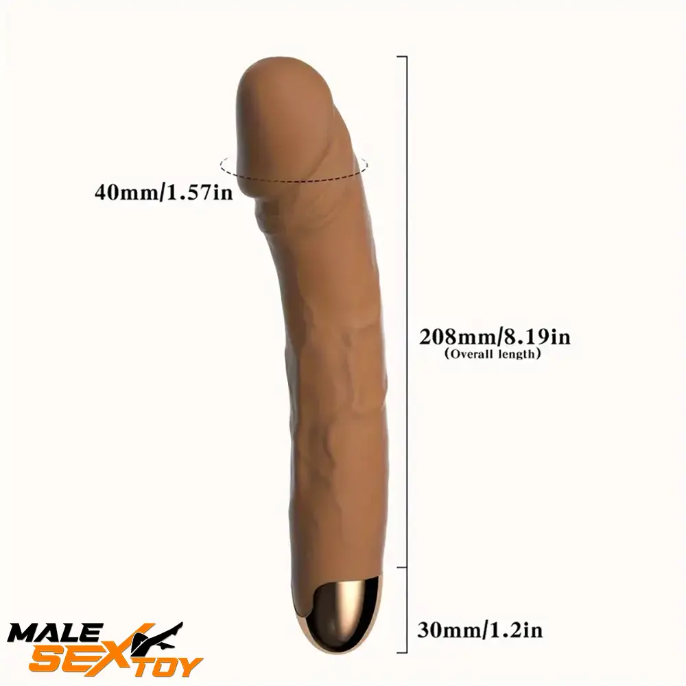 8.19in Big Vibrating Rotation Auto Dildo BDSM Sex Toy For Masturbation Male Sex Toy