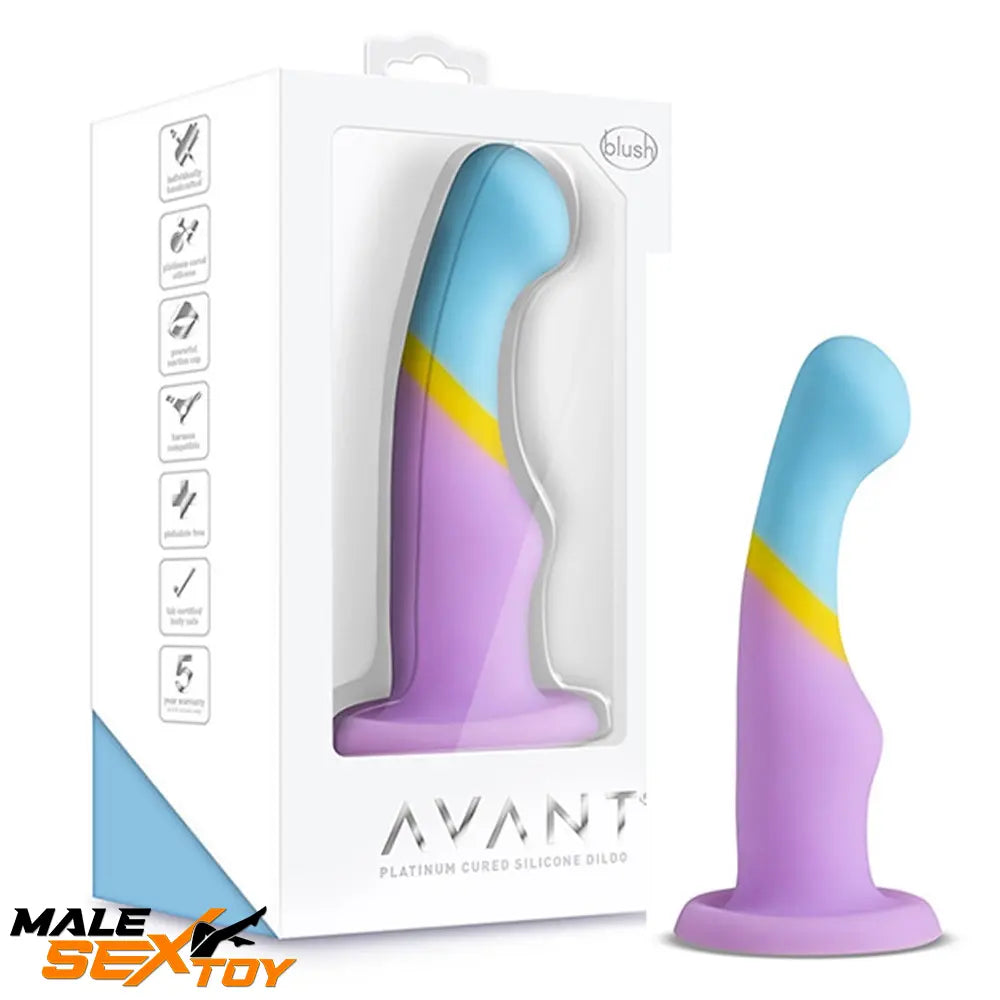 5.83in Unisex Silicone Soft Rainbow Dildo Sex Toy For Gay LGBT Love Male Sex Toy