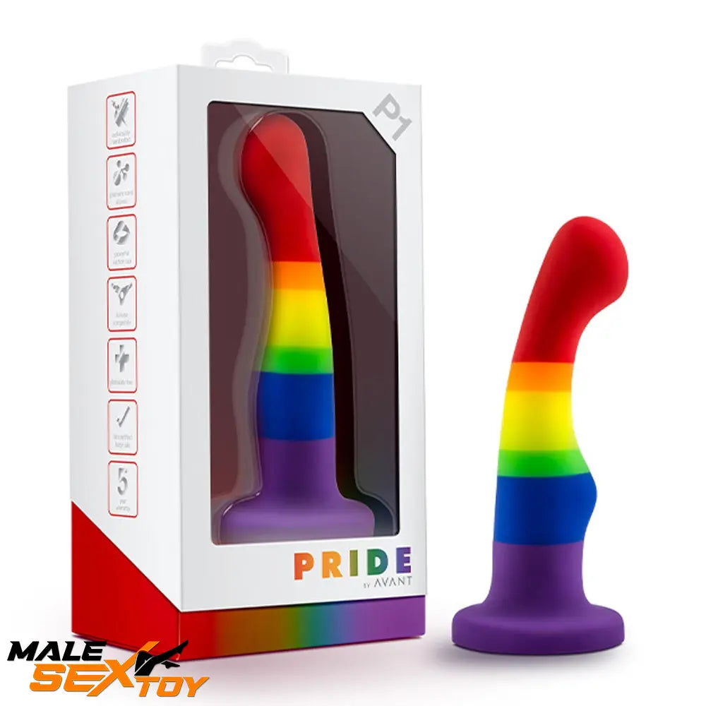 5.83in Unisex Silicone Soft Rainbow Dildo Sex Toy For Gay LGBT Love Male Sex Toy
