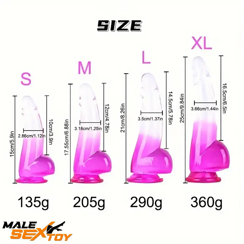 5.9in 6.88in 8.26in 9.84in Real Dildo Penis Anal Expander For Female Male Sex Toy