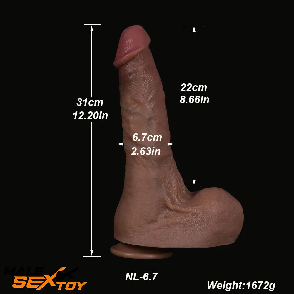 8.26in 11.41in 12.2in Real Skin Feeling Silicone Soft Dildo Masturbation Male Sex Toy