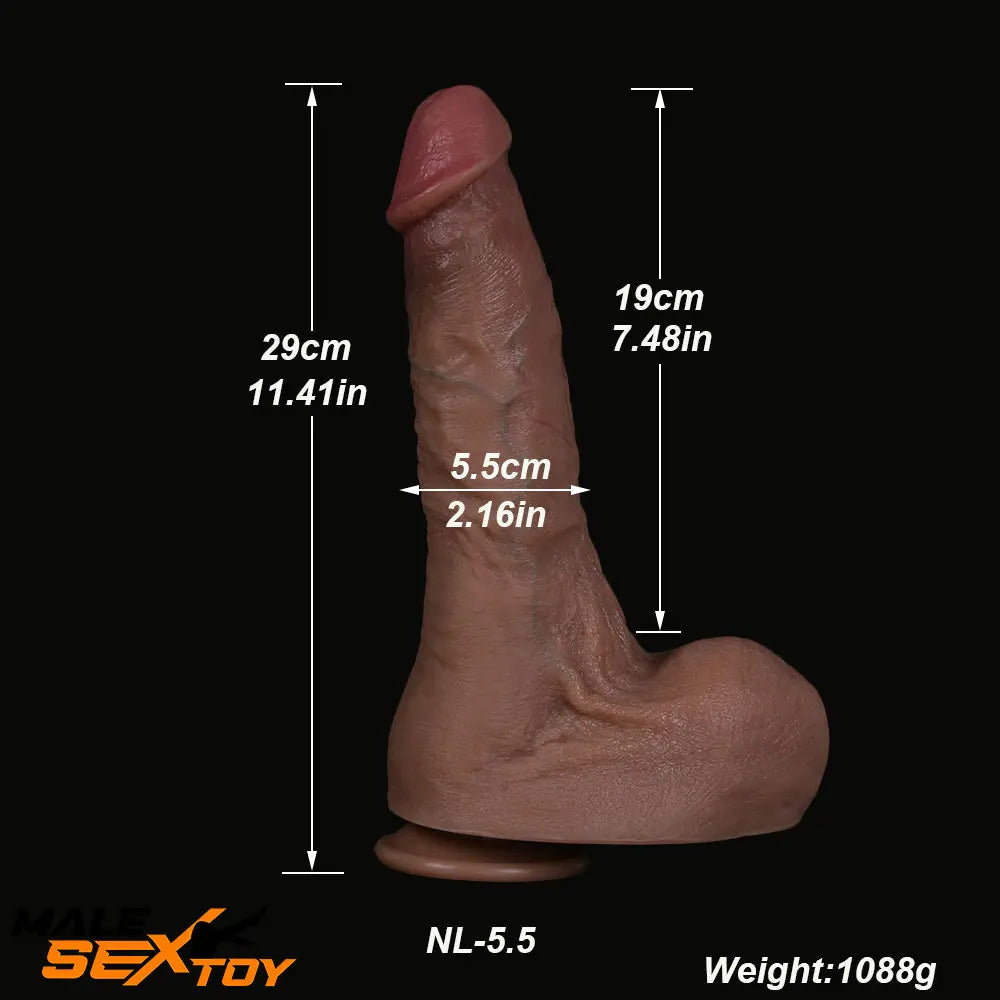 8.26in 11.41in 12.2in Real Skin Feeling Silicone Soft Dildo Masturbation Male Sex Toy