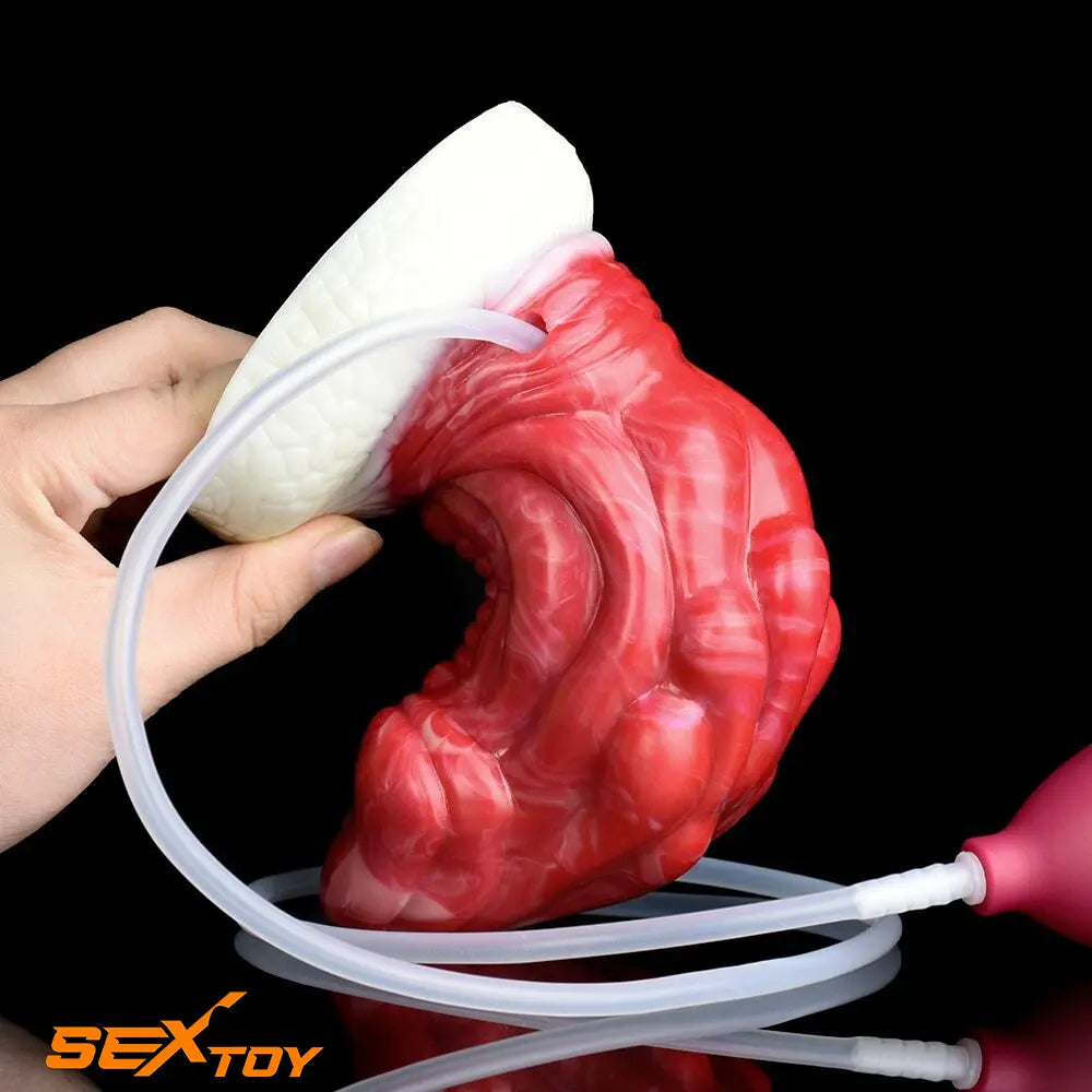6.5in Fantasy Monster Silicone Thick Dragon Ejaculating Women Dildo Male Sex Toy