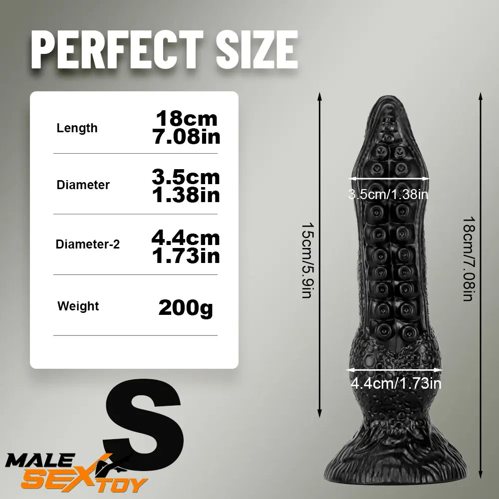 7.08in 9.06in 10.24in 11.81in Fantasy Tentacle Octopus PVC Large Dildo Male Sex Toy