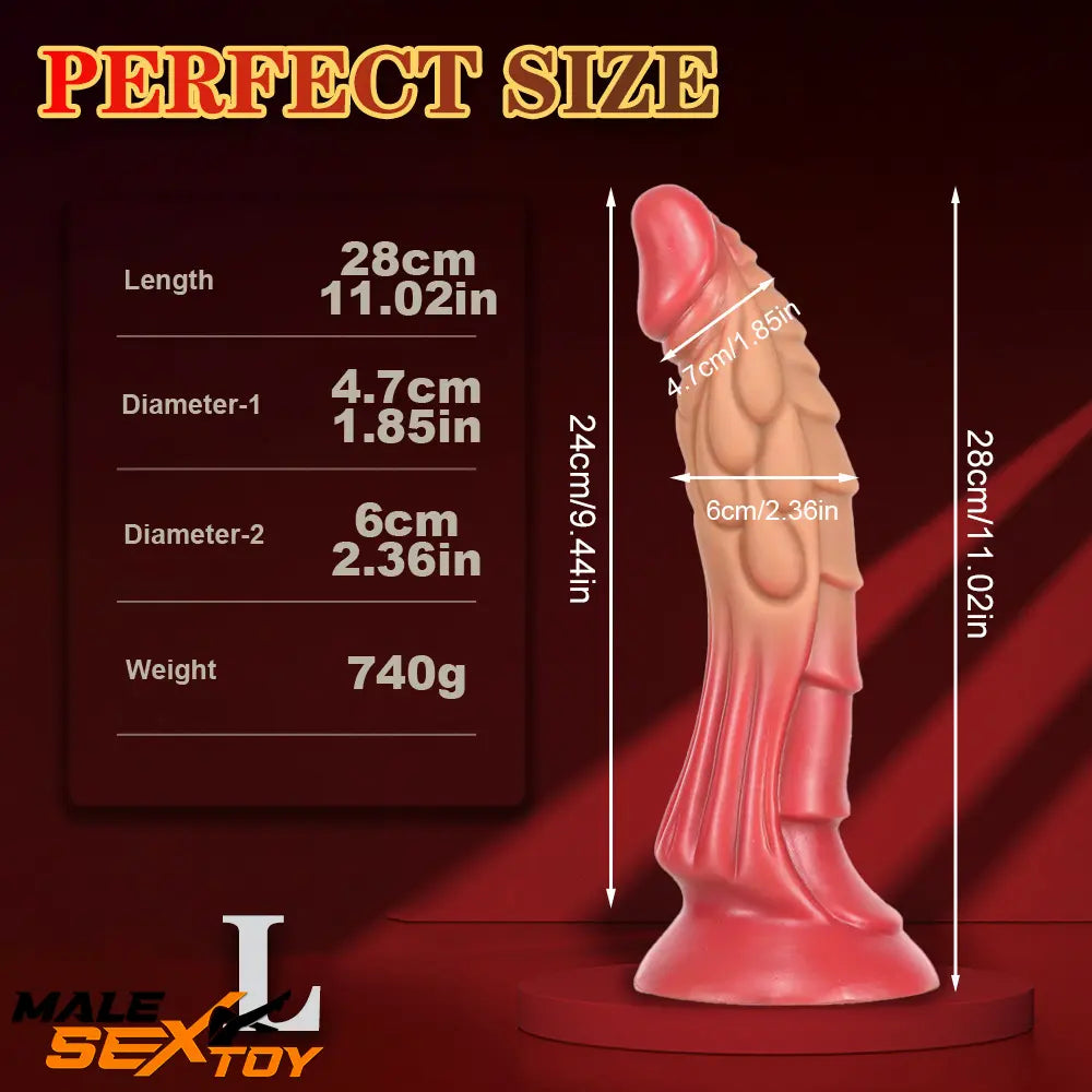 7.48in 9.45in 11.02in 13.38in Big Dragon Fantasy Silicone Soft Real Dildo Male Sex Toy
