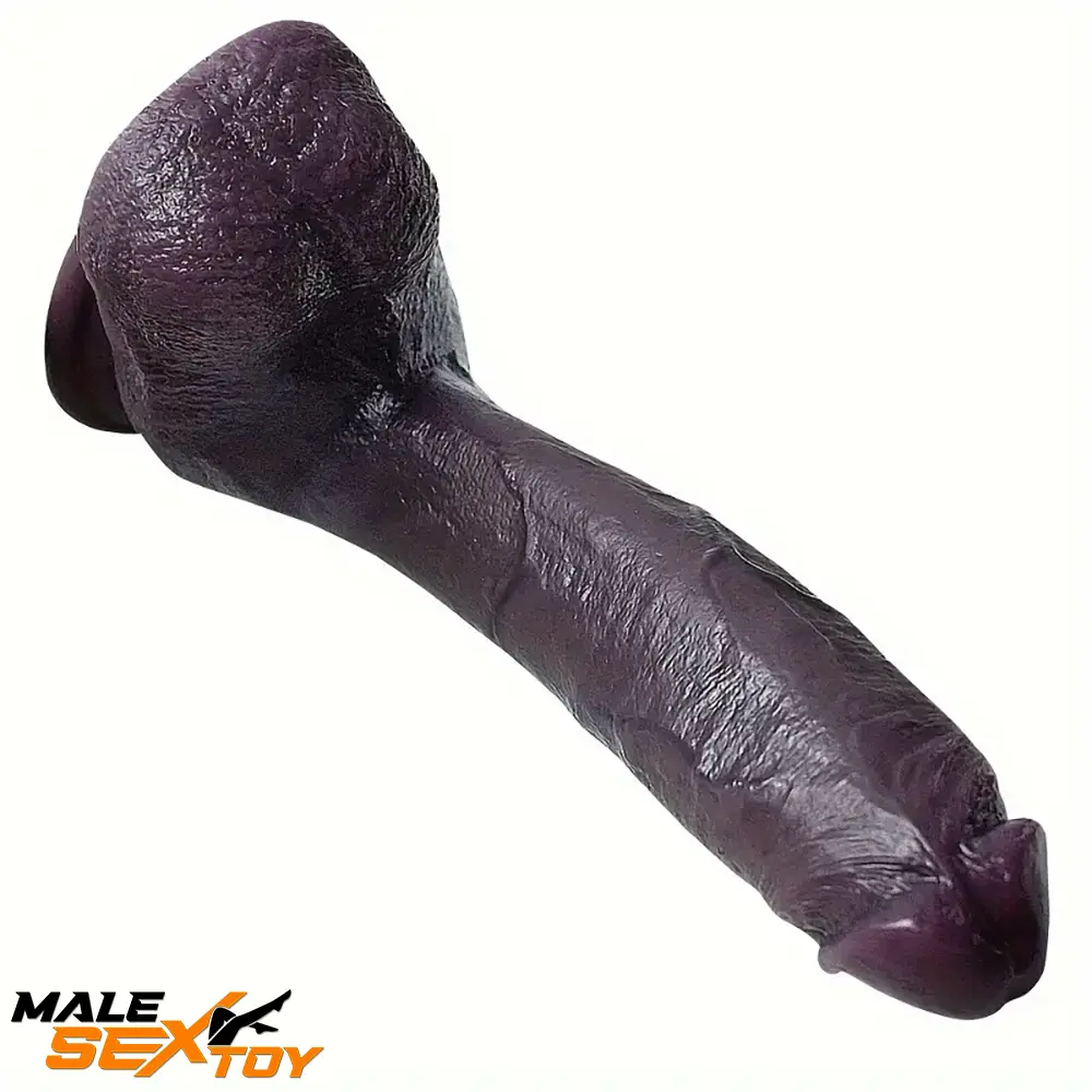 8.66in 8.74in 10.43in Big Ebony Silicone Flexible Dildo Anal Dilator Male Sex Toy