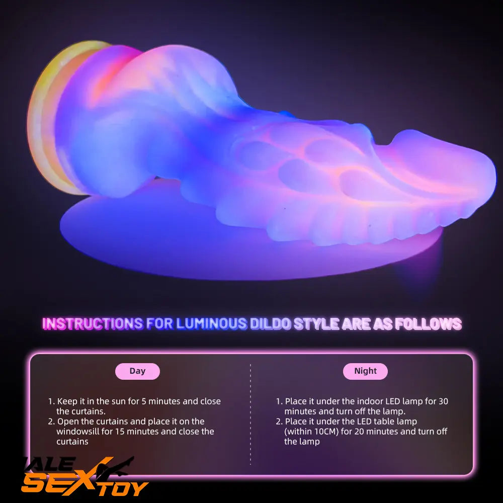 8.46in Colored Luminous Silicone Big Soft Dildo For Women Anal Dilator Male Sex Toy