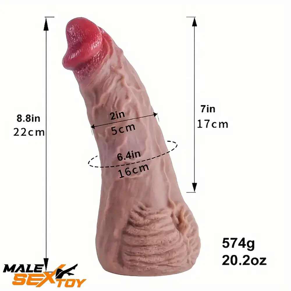 8.8in Real Looking Silicone Flexible Dildo For Women Erotic Sex Toy Male Sex Toy