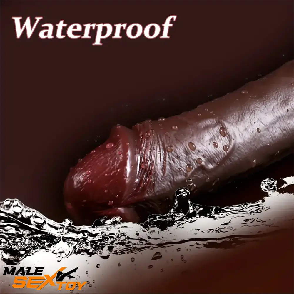 8.5in Unique Texture Soft Silicone Lifelike-Touching Suction Cup Dildo Male Sex Toy