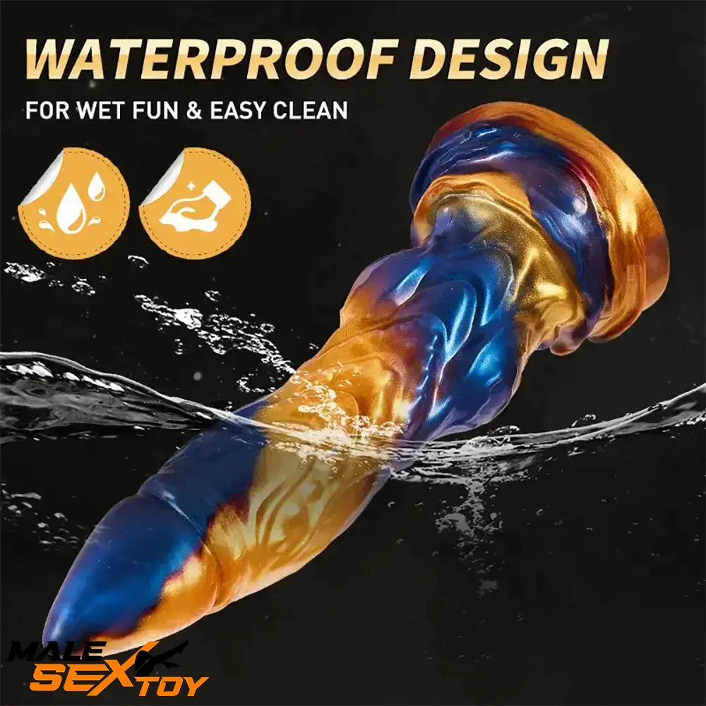 9.25in 3in1 Fantasy Monster Thrusting Dildo Vibrator For Anal Orgasm Male Sex Toy