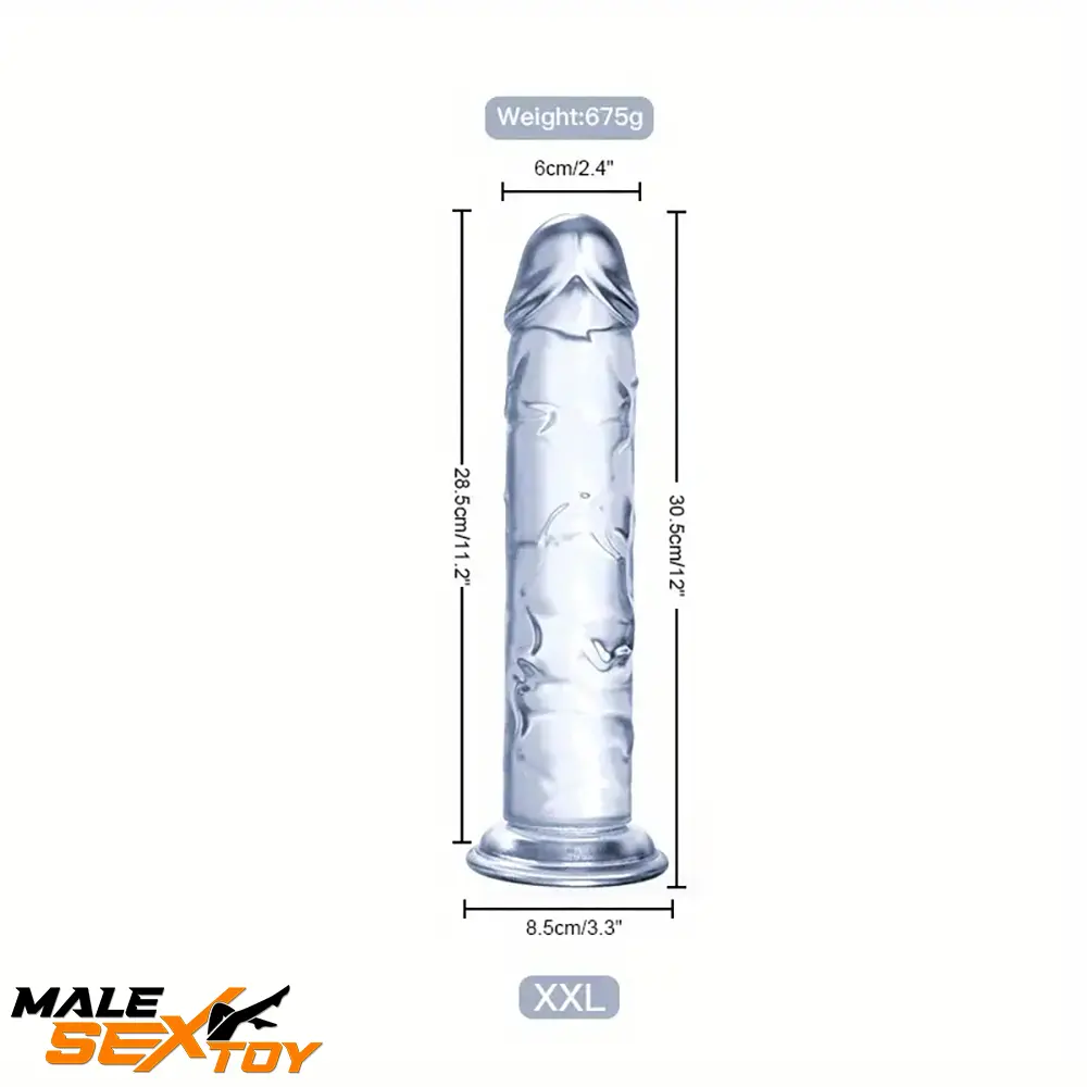 6.3in 7.1in 7.7in 8.5in 9.8in 12in Realistic Clear Dildo For Masturbation Male Sex Toy