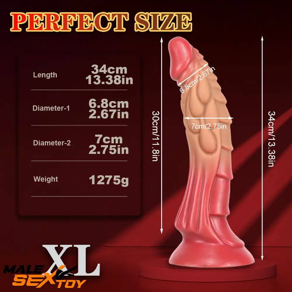 7.48in 9.45in 11.02in 13.38in Big Dragon Fantasy Silicone Soft Real Dildo Male Sex Toy
