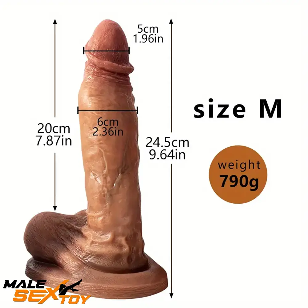 6.88in 9.64in 11.22in Thick Silicone Soft Lifelike Big Female Dildo Sex Toy Male Sex Toy