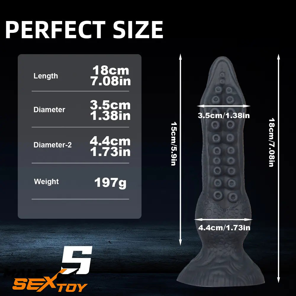 7.08in 9.06in 10.24in 11.81in Octopus Tentacles Odd Silicone Flexible Dildo Male Sex Toy