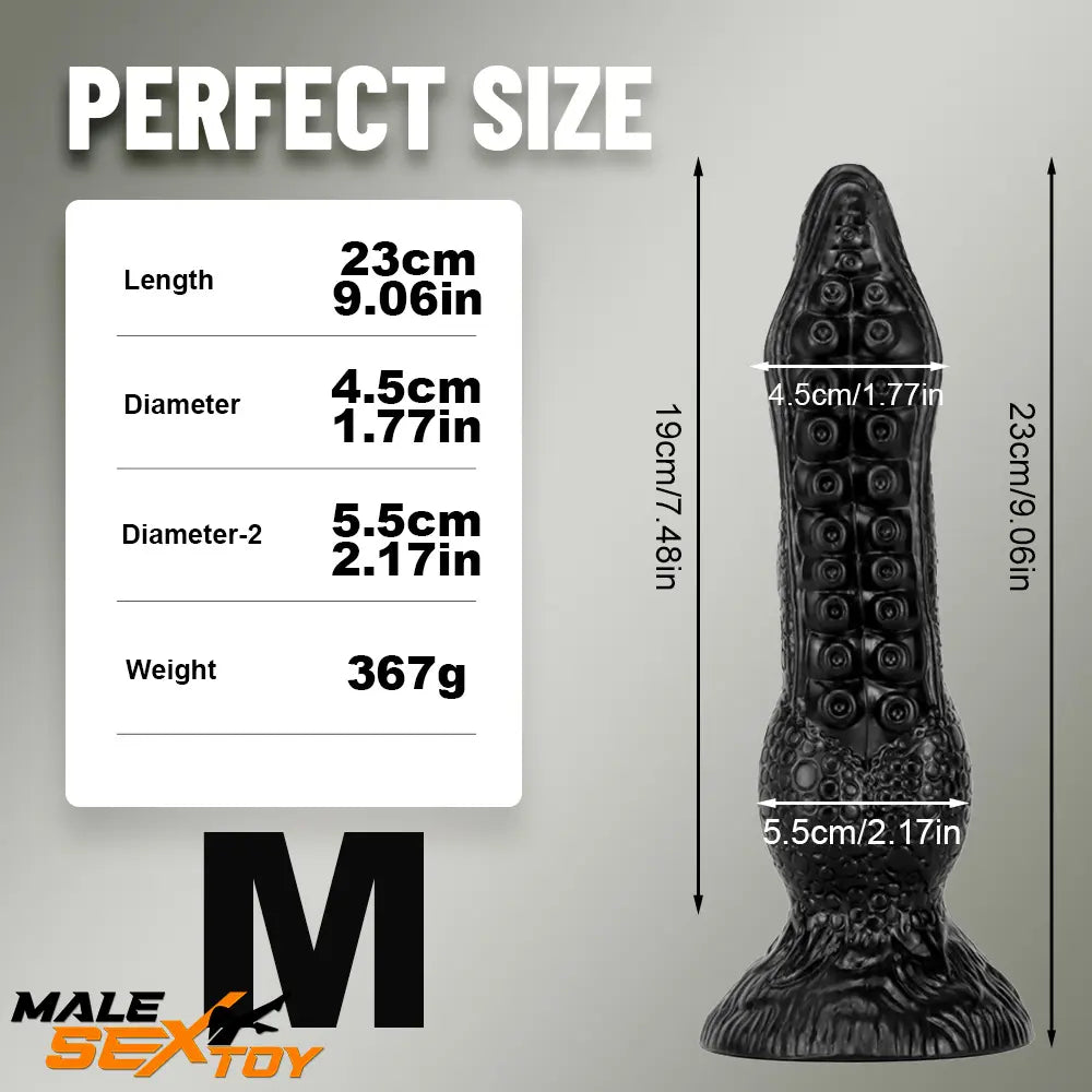 7.08in 9.06in 10.24in 11.81in Fantasy Tentacle Octopus PVC Large Dildo Male Sex Toy