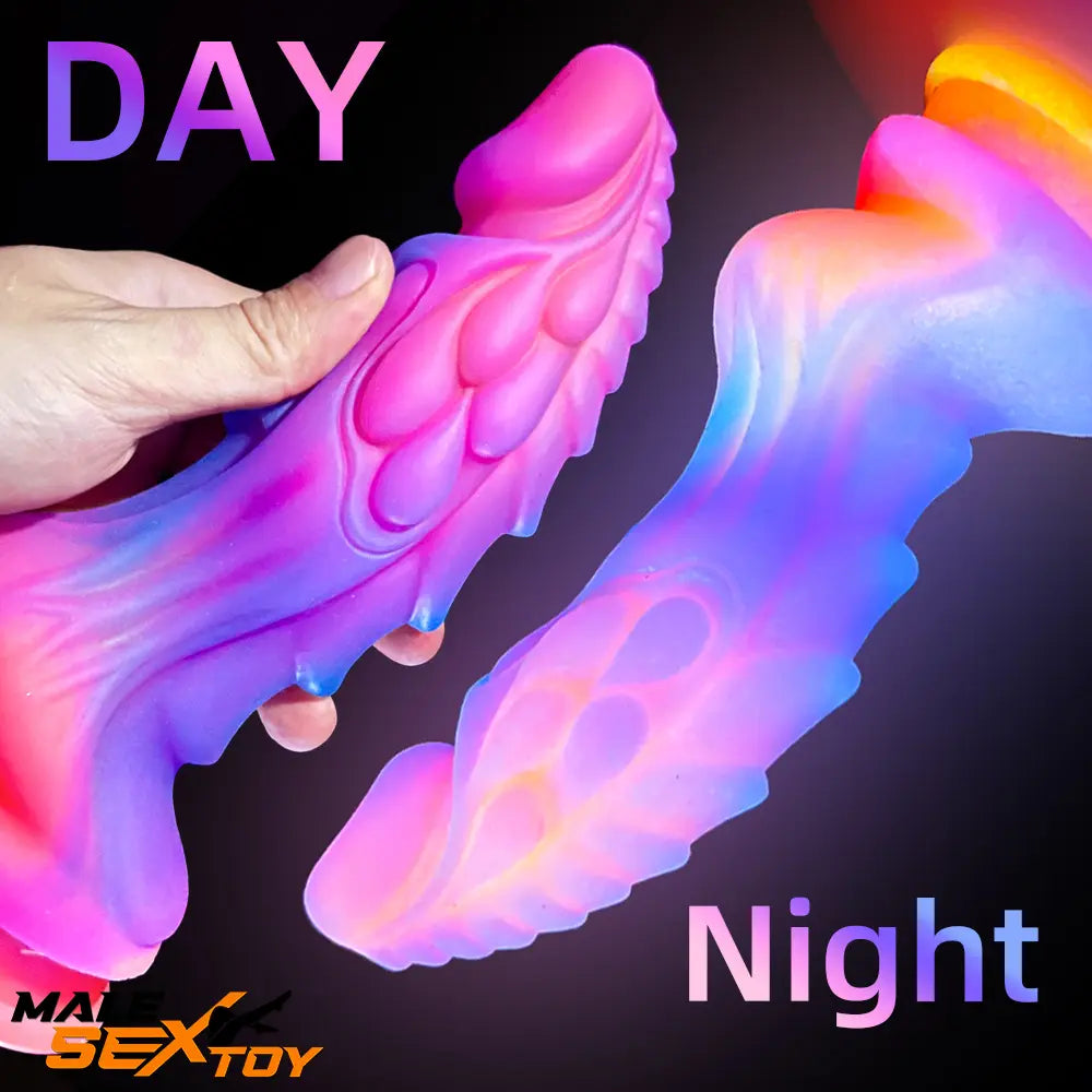 8.46in Colored Luminous Silicone Big Soft Dildo For Women Anal Dilator Male Sex Toy