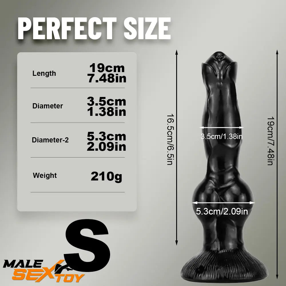 7.48in 9.45in 11.02in 12.99in Big Fantasy Animal Dog Cock Knotted Dildo Male Sex Toy